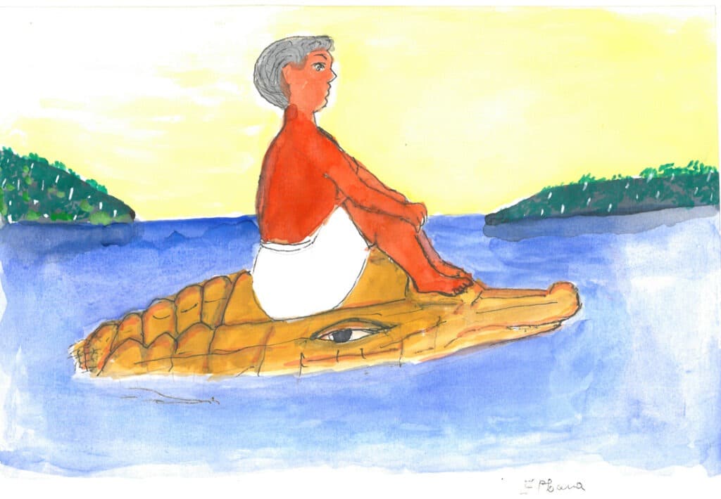 Gente-Peixe 14. 2012. Pintura de Feliciano Lana. Acervo: Museu da Amazônia (MUSA)